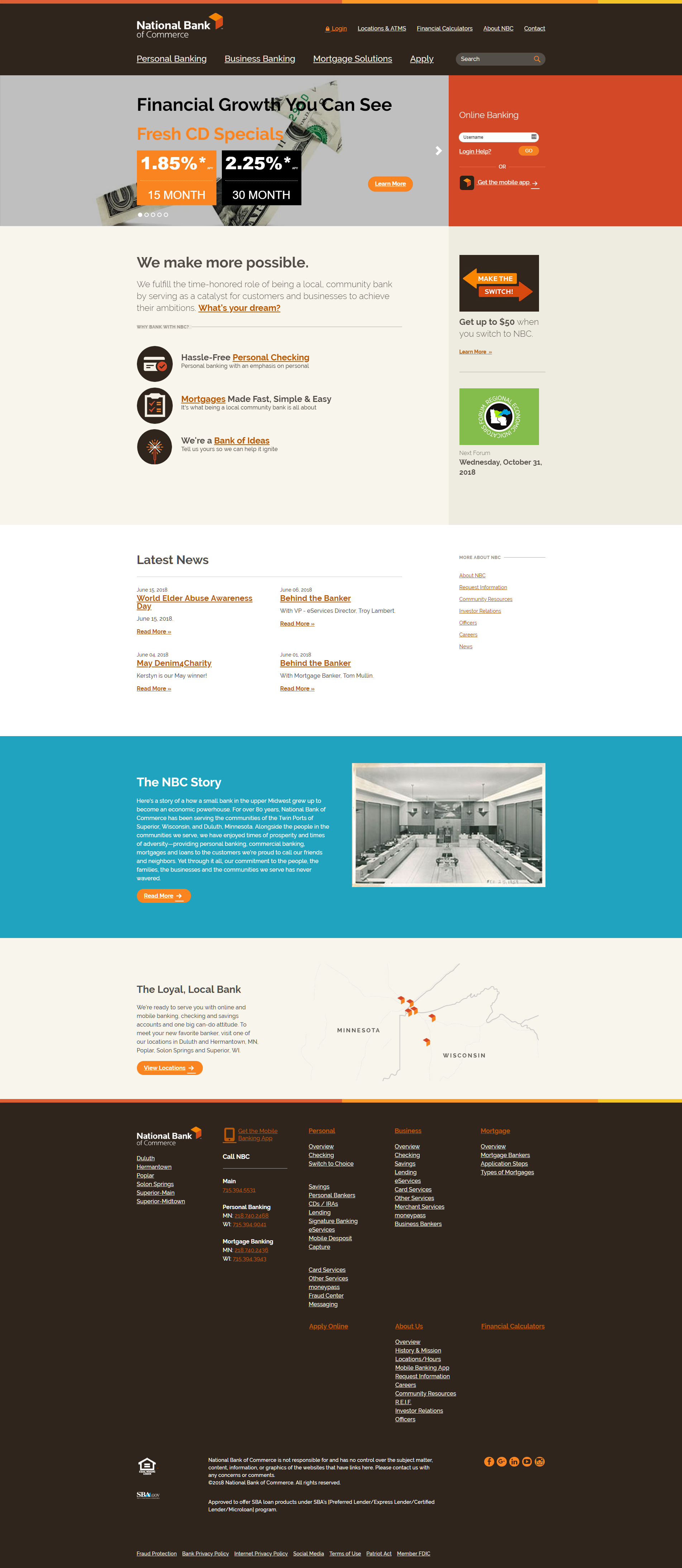 homepage screenshot