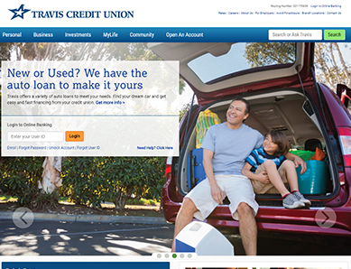 Travis Credit Union Screenshot